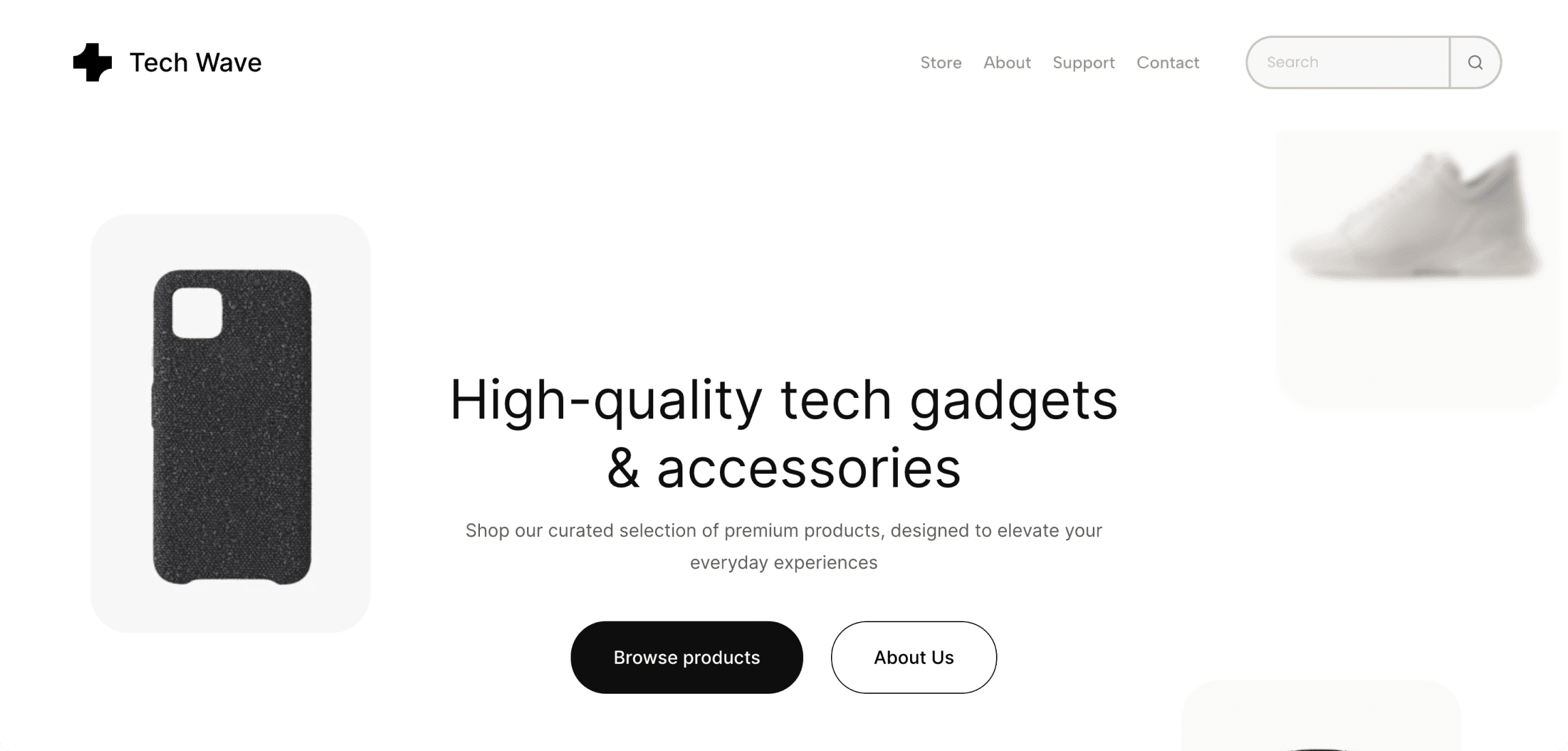 Techwave Framer template case study