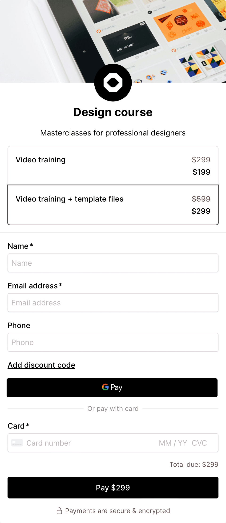 Checkout with variant pricing tiers