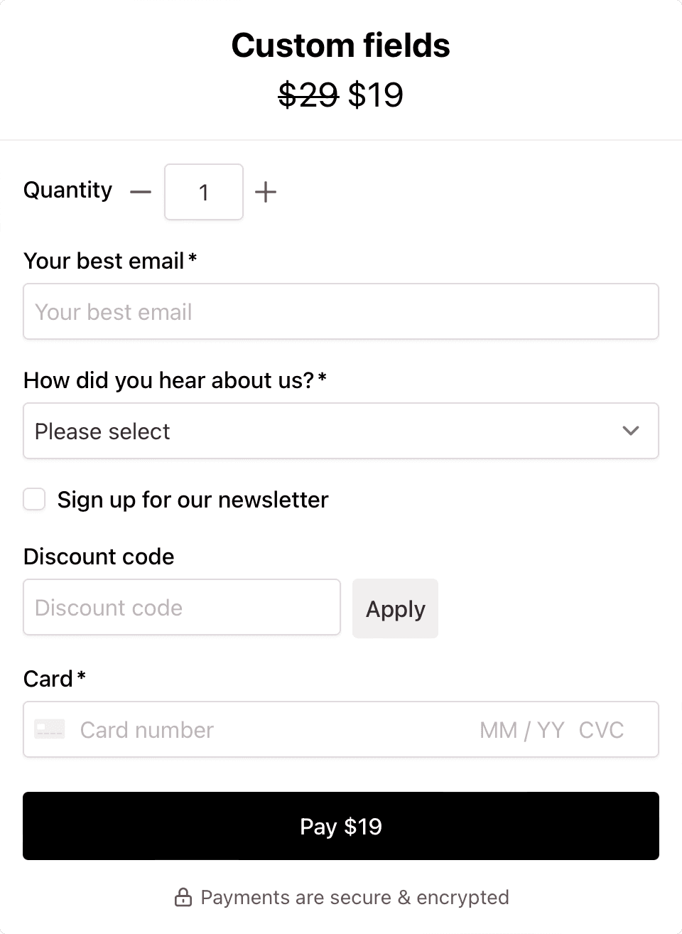 Custom fields