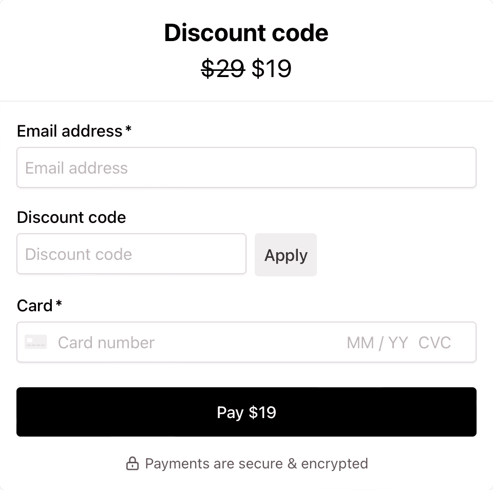 Discount codes