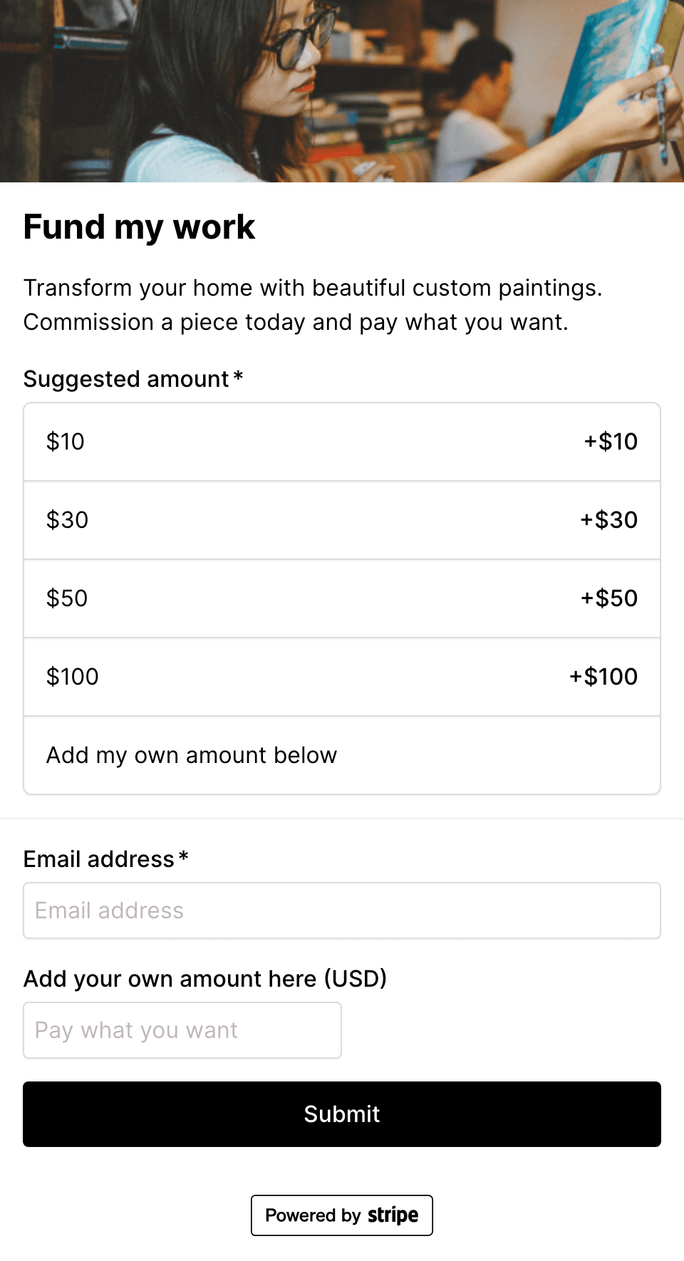 Fund my work
