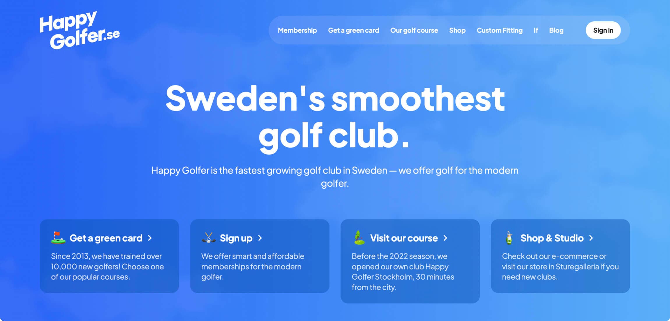 Happy Golfer memberships and event ticketing case study