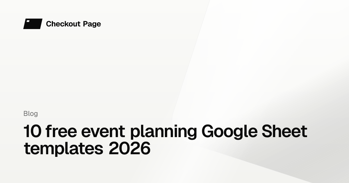 10 free event planning Google Sheet templates 2026