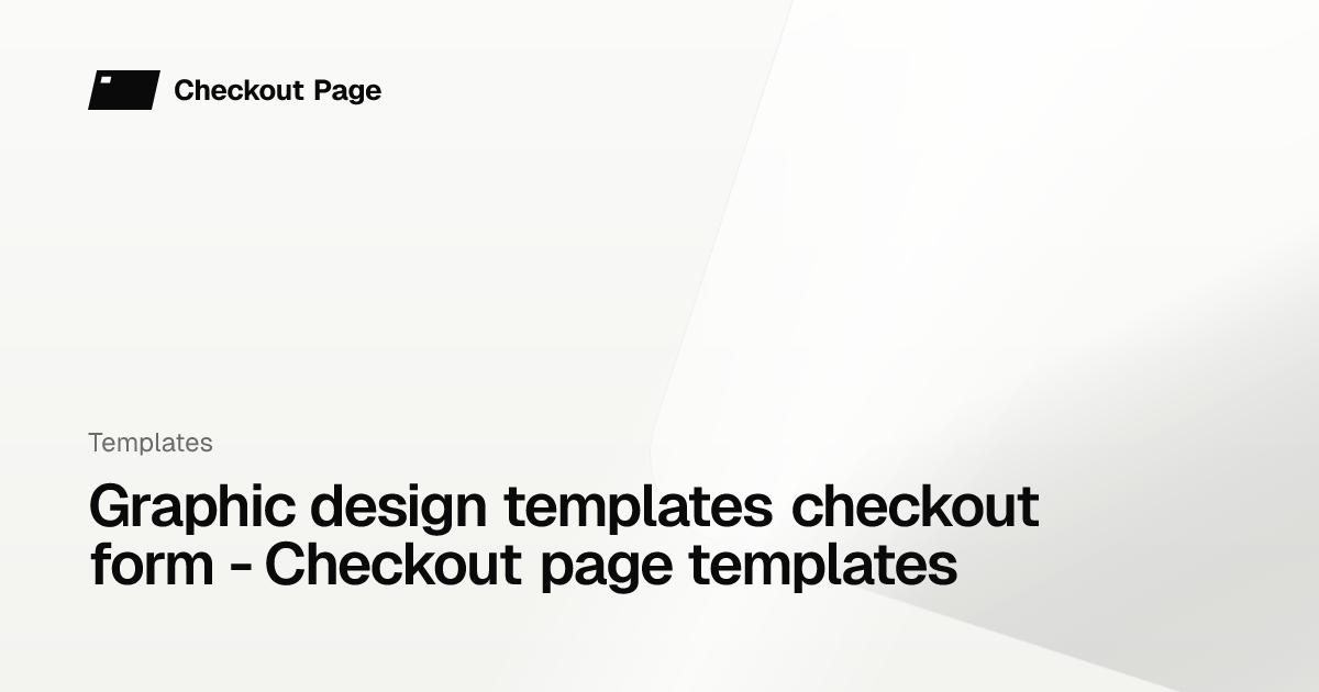 Graphic design templates checkout form - Checkout page templates ...