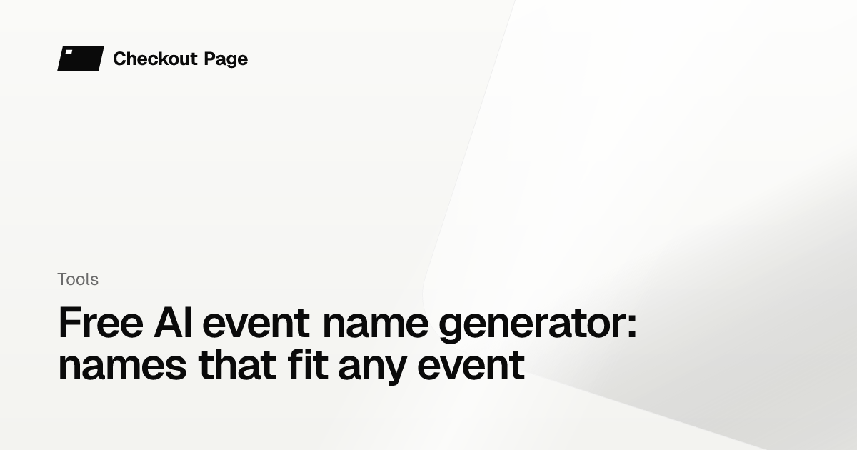 Free AI event name generator: names that fit any event